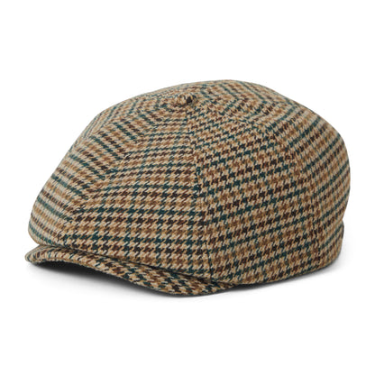 Brixton Brood Ballonmütze Houndstooth - Khaki-Ocker-Grün