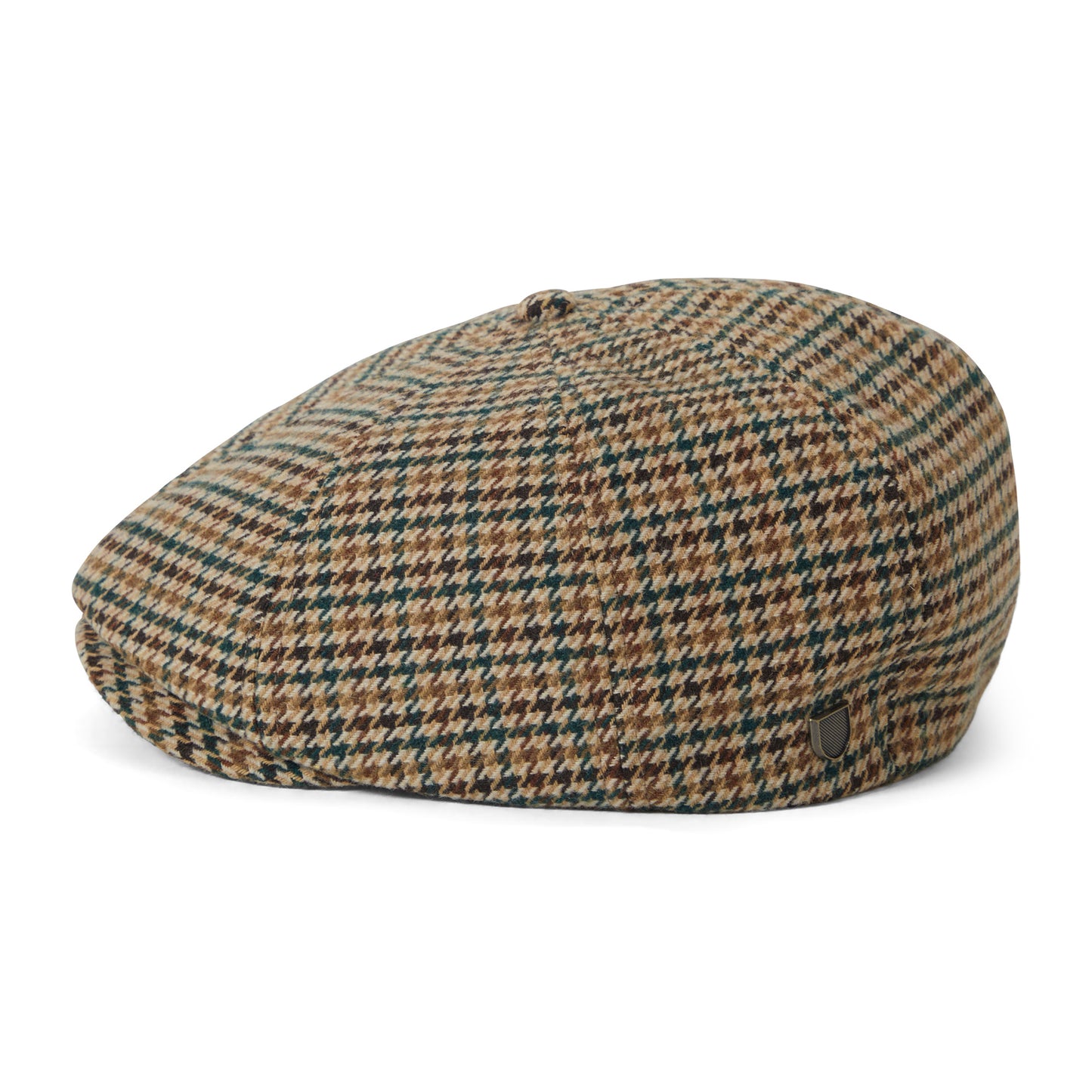 Brixton Brood Ballonmütze Houndstooth - Khaki-Ocker-Grün