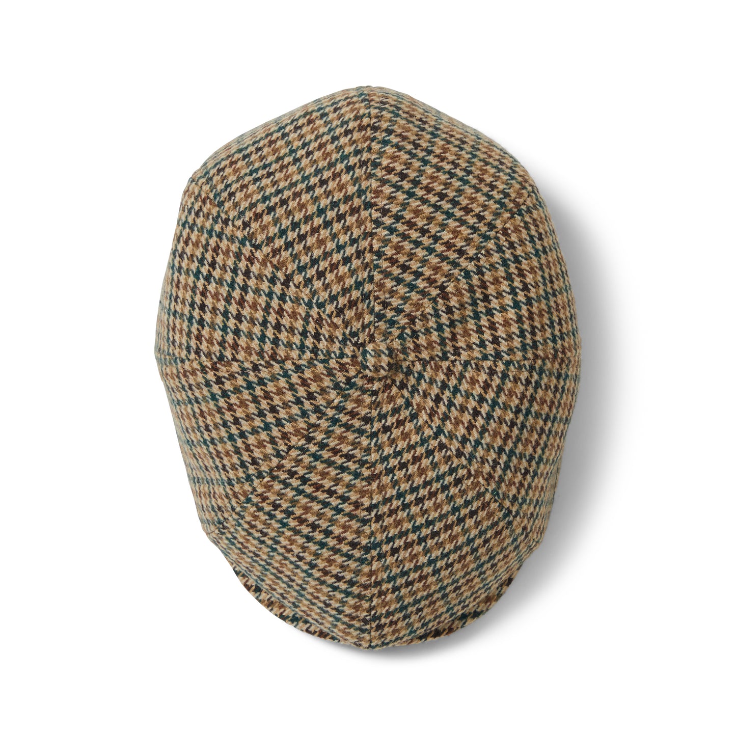Brixton Brood Ballonmütze Houndstooth - Khaki-Ocker-Grün