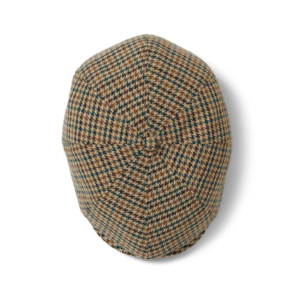 Brixton Brood Ballonmütze Houndstooth - Khaki-Ocker-Grün