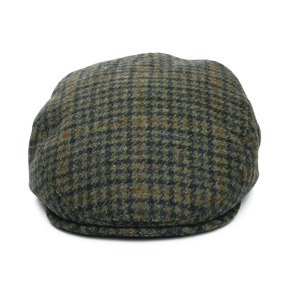 Failsworth County Schiebermütze Houndstooth aus Wollmischung - Moosgrün-Marineblau