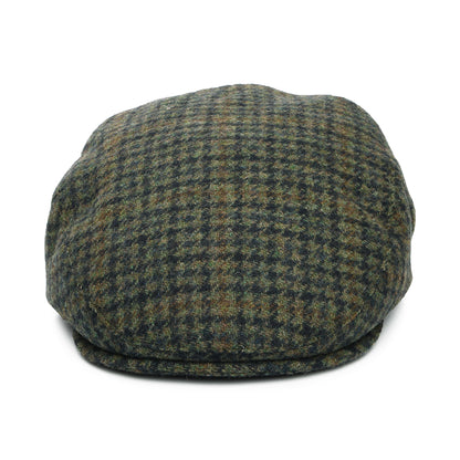 Failsworth County Schiebermütze Houndstooth aus Wollmischung - Moosgrün-Marineblau