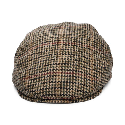 Failsworth Norwich Tweed Schiebermütze Houndstooth aus Wolle - Sand-Multi