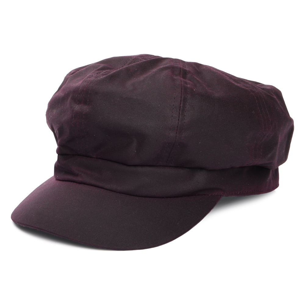 Failsworth Bakerboy Ballonmütze aus British Waxed Cotton - Merlot