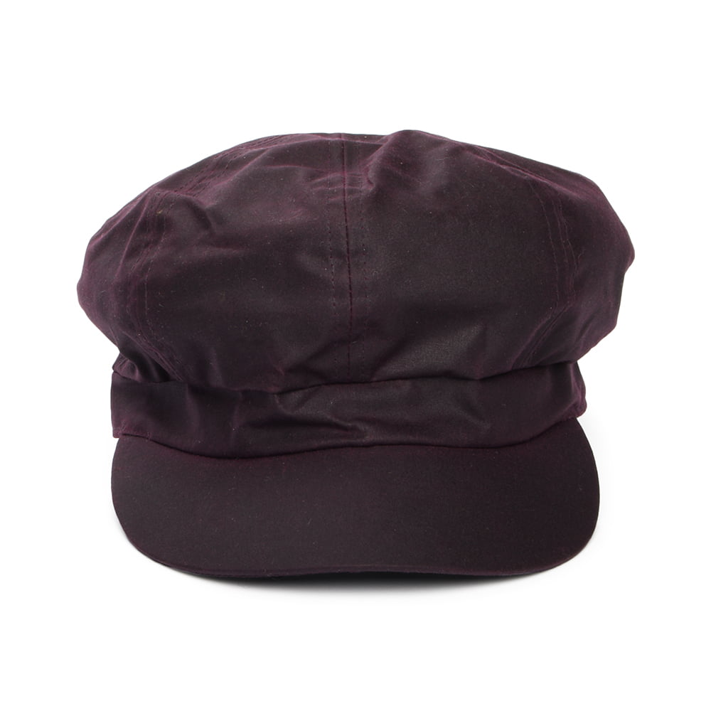 Failsworth Bakerboy Ballonmütze aus British Waxed Cotton - Merlot