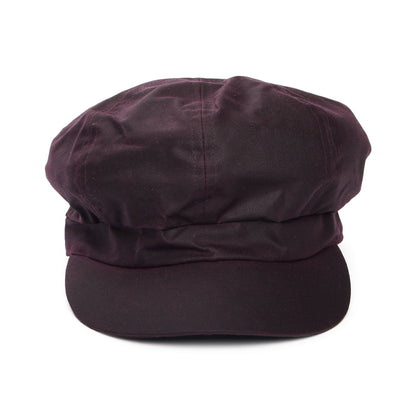 Failsworth Bakerboy Ballonmütze aus British Waxed Cotton - Merlot