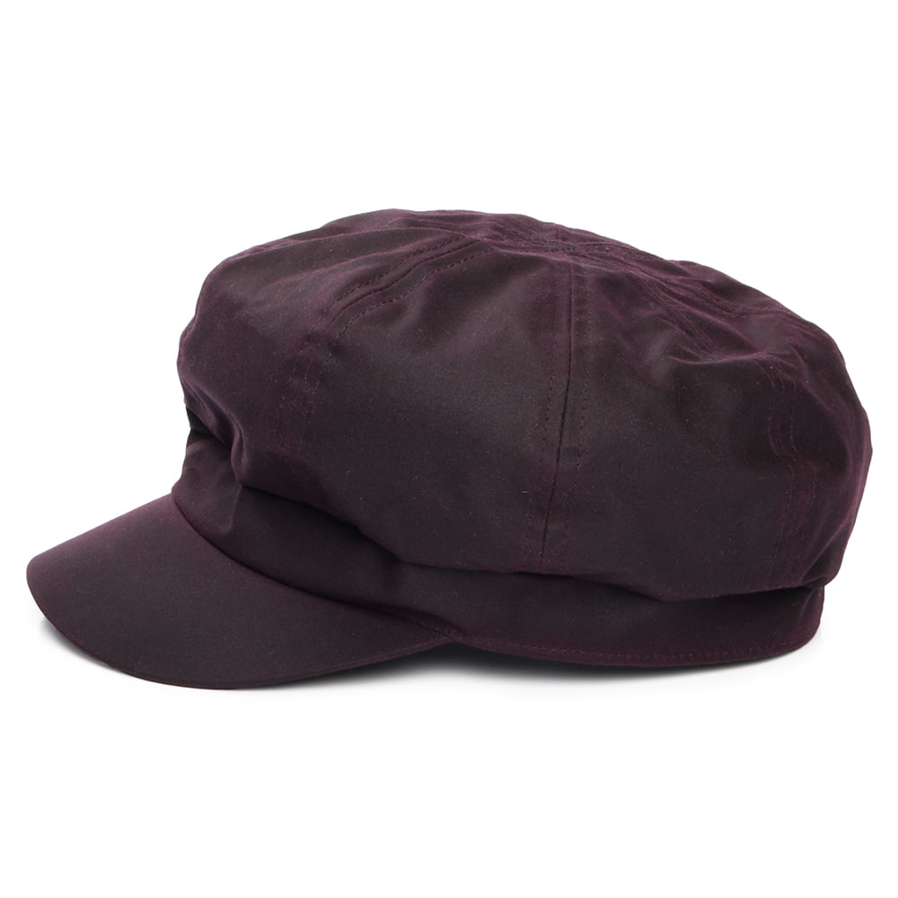 Failsworth Bakerboy Ballonmütze aus British Waxed Cotton - Merlot