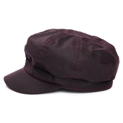 Failsworth Bakerboy Ballonmütze aus British Waxed Cotton - Merlot