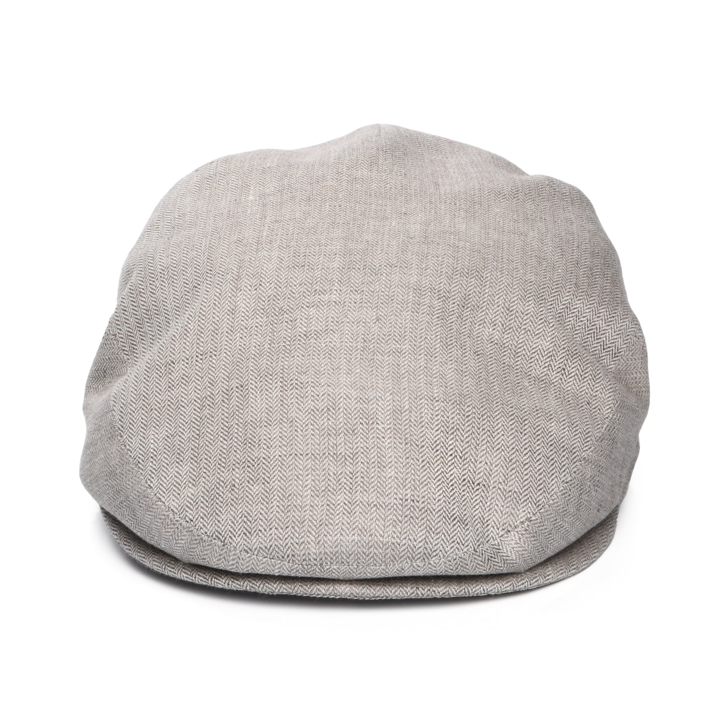 City Sport Schiebermütze Micro-Herringbone aus Leinen - Hellgrau