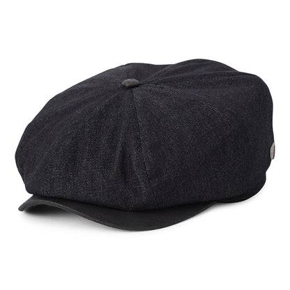 Brixton Brood Flannel Baggy Ballonmütze - Schwarzes Denim-Schwarz
