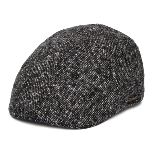 Stetson Duckbill Donegal Tweed Schiebermütze - Anthrazit