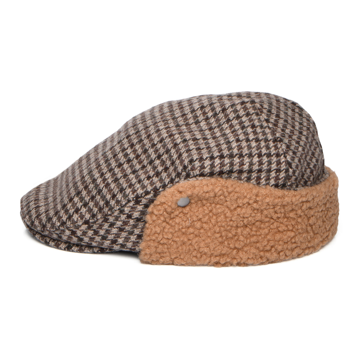 Barts Monzonite Schiebermütze Houndstooth mit Ohrenklappen - Dunkelbraun