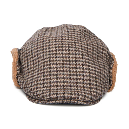 Barts Monzonite Schiebermütze Houndstooth mit Ohrenklappen - Dunkelbraun