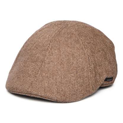 Barts Mr. Mitchell Duckbill Schiebermütze Micro-Herringbone - Hellbraun