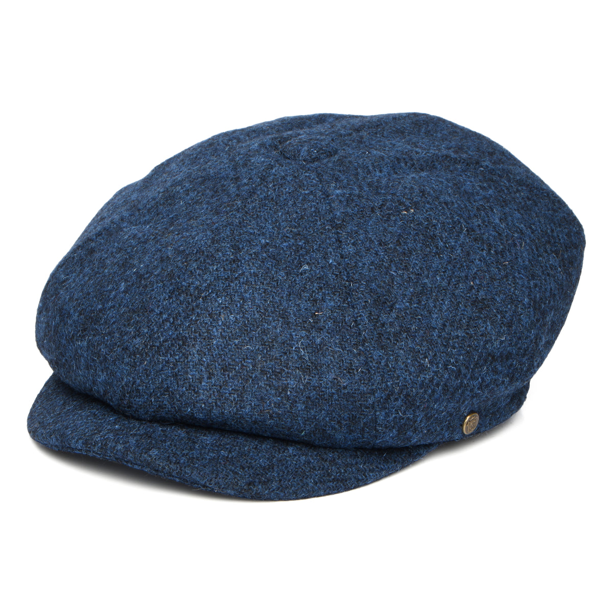 Failsworth Carloway HARRIS TWEED Ballonmütze - Tiefblau