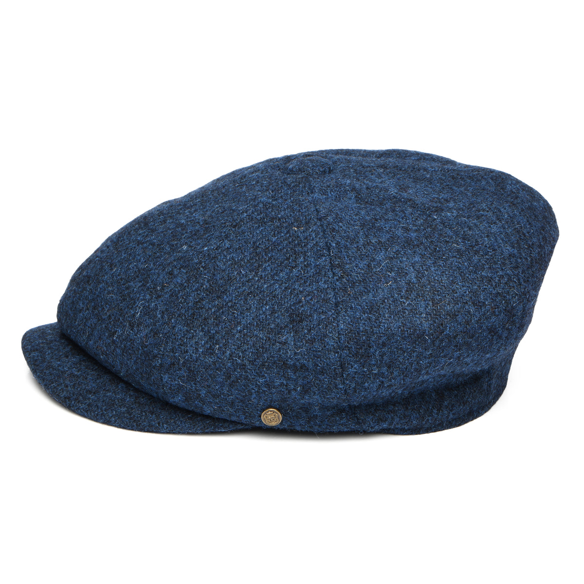 Failsworth Carloway HARRIS TWEED Ballonmütze - Tiefblau