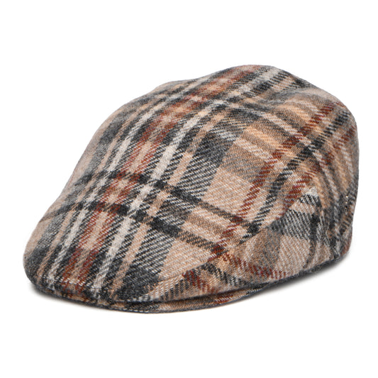 City Sport Finn Donegal Tweed Schiebermütze - Kamel-Multi