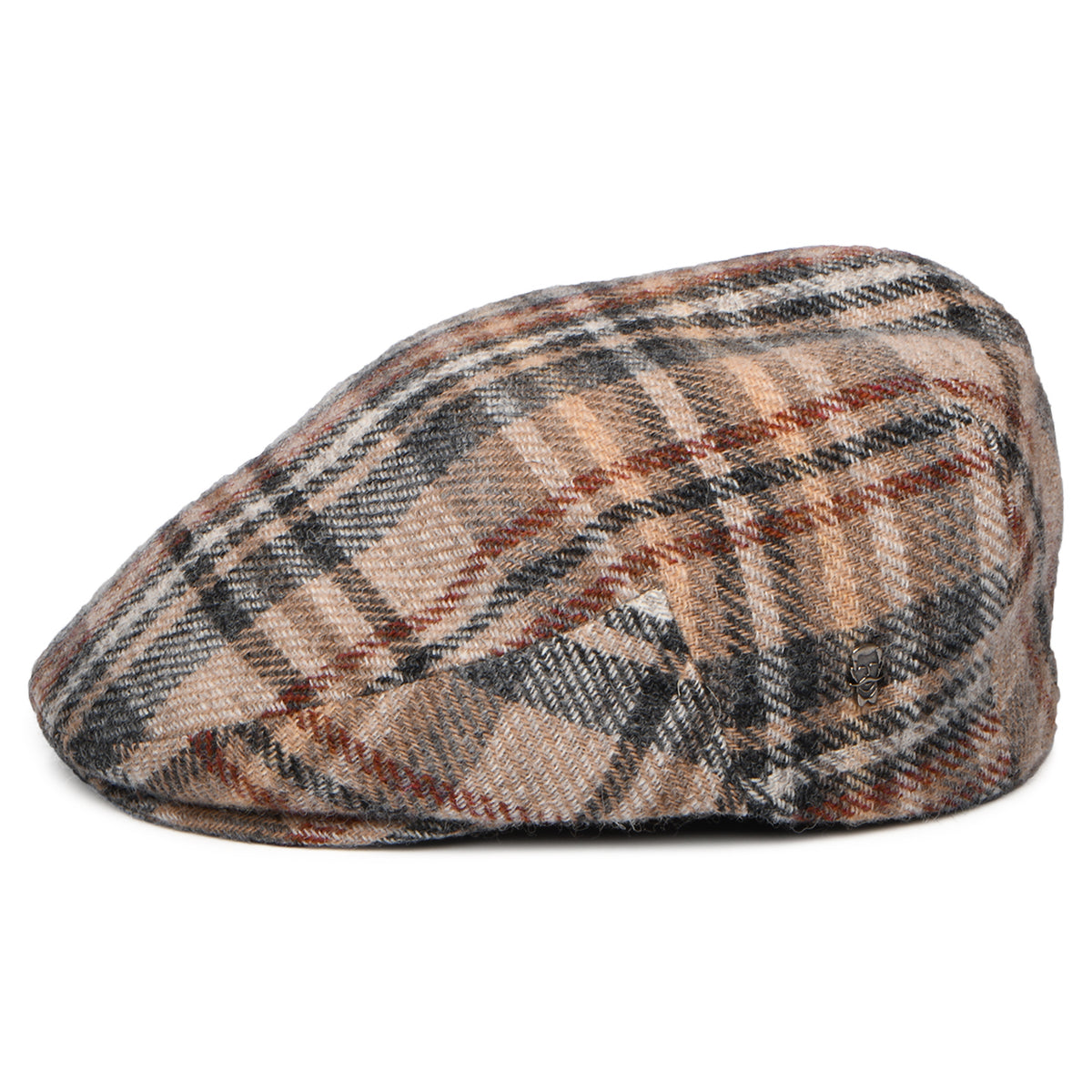 City Sport Finn Donegal Tweed Schiebermütze - Kamel-Multi