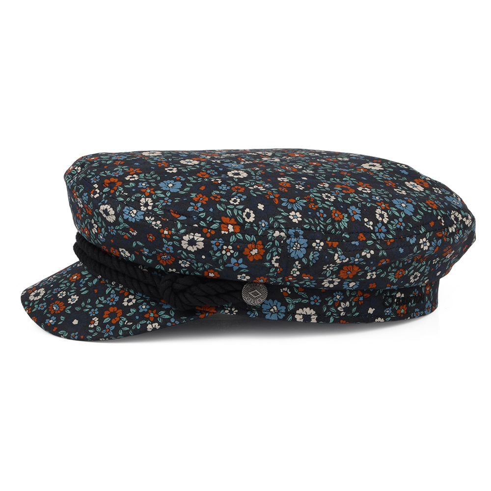 Brixton Schiffermütze Floral aus Baumwolle - Verwaschenes Marineblau