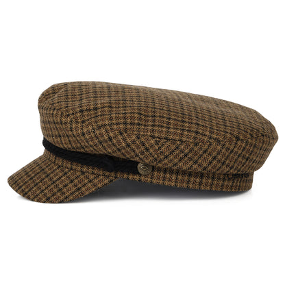 Brixton Schiffermütze Houndstooth - Karamell-Schwarz