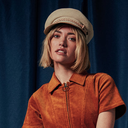 Brixton Kayla Reserve Schiffermütze aus Suede - Creme