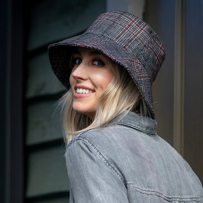 Scala Morelia Fischerhut Kariert - Schwarz-Rot