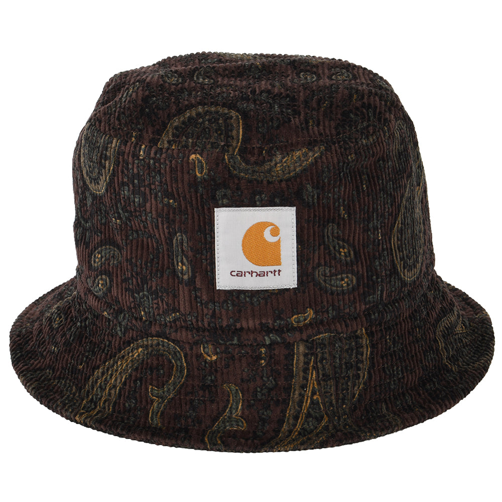 Carhartt WIP Kord Fischerhut mit Paisleymuster - Burgunderrot-Multi