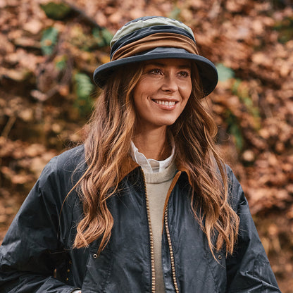 Failsworth Annie Regen Fischerhut aus British Waxed Cotton - Schwarz