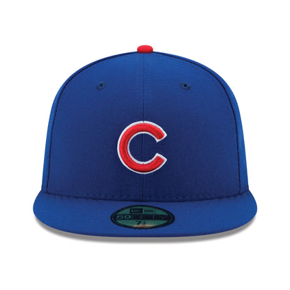 New Era 59FIFTY Chicago Cubs Baseball Cap - MLB On Field AC Perf - Blau