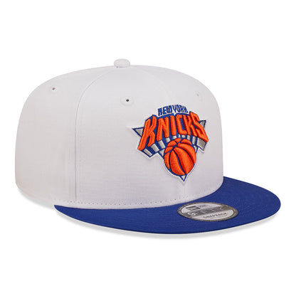 New Era 9FIFTY New York Knicks Snapback Cap - NBA White Crown Team - Weiß-Blau