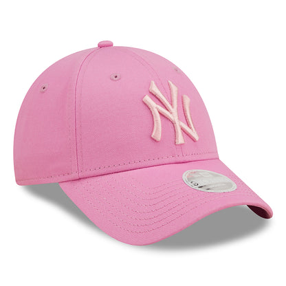 New Era Damen 9FORTY New York Yankees Baseball Cap - MLB League Essential - Rosa-Hellrosa