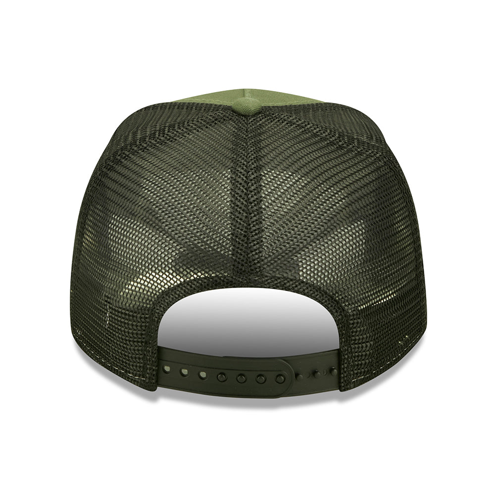 New Era State Patch A-Frame Trucker Cap - Olivgrün