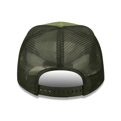New Era State Patch A-Frame Trucker Cap - Olivgrün