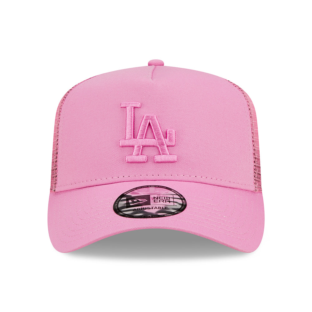 New Era A-Frame L.A. Dodgers Trucker Cap - MLB Tonal Mesh - Rosa