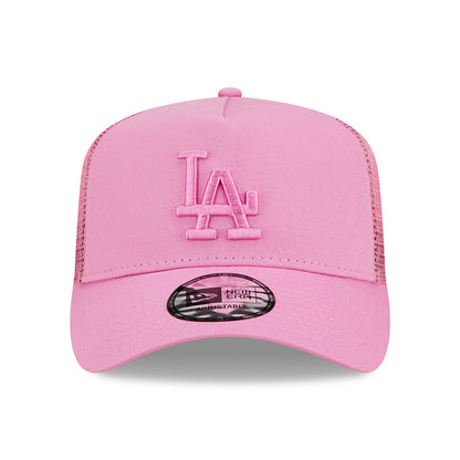 New Era A-Frame L.A. Dodgers Trucker Cap - MLB Tonal Mesh - Rosa