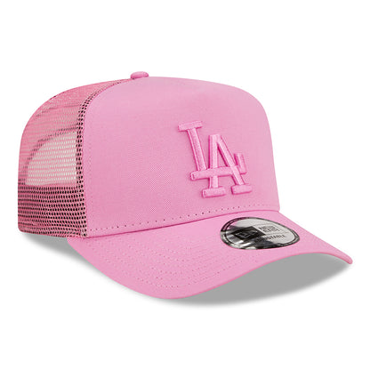 New Era A-Frame L.A. Dodgers Trucker Cap - MLB Tonal Mesh - Rosa