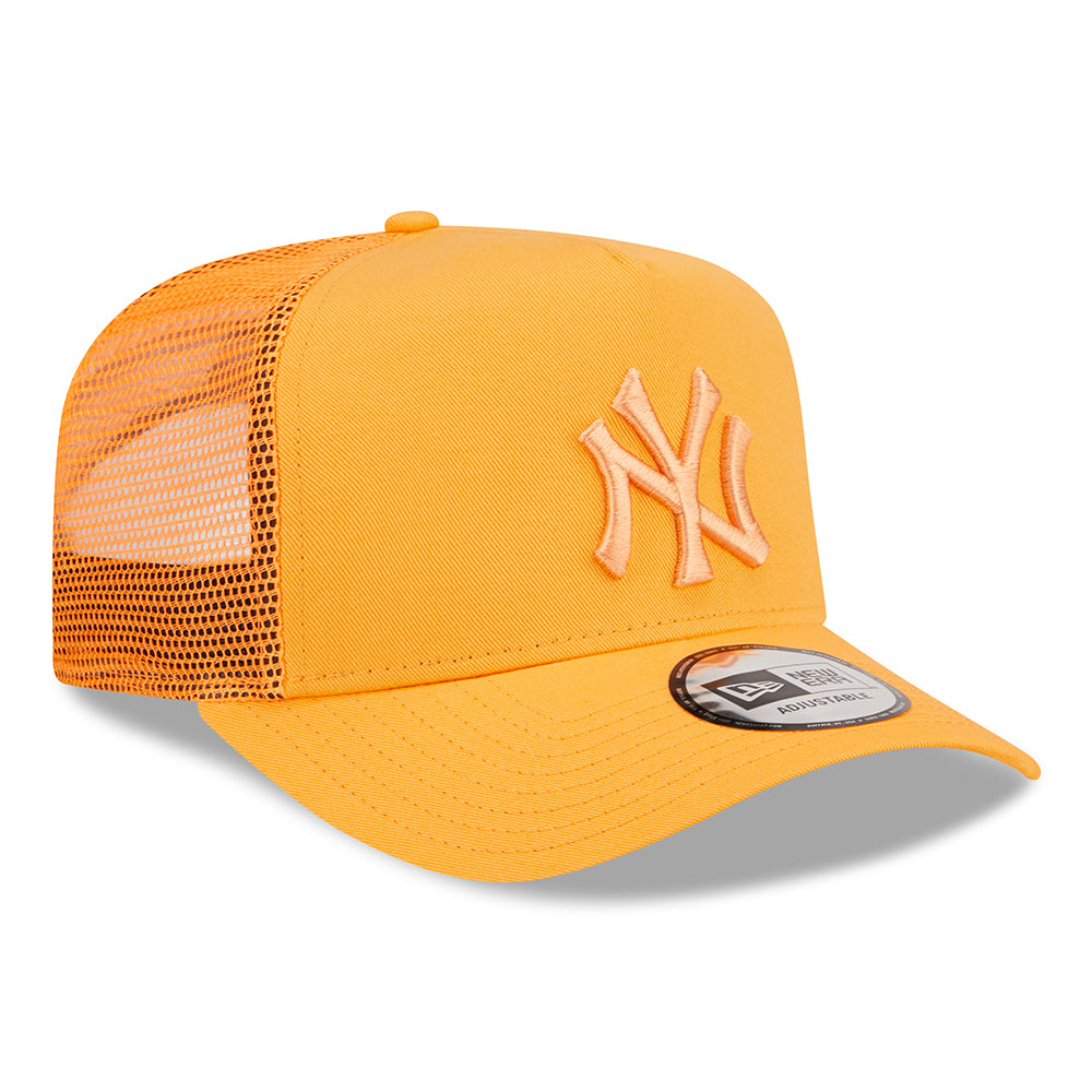 New Era A-Frame New York Yankees Trucker Cap - MLB Tonal Mesh II - Orange