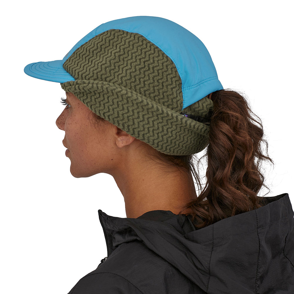 Patagonia Winter Duckbill Baseball Cap mit Ohrenklappen - Blau-Grau
