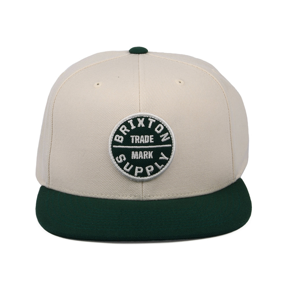 Brixton Oath III Snapback Cap - Cremefarben-Grün