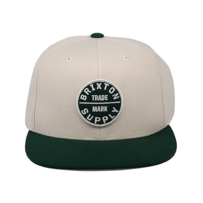 Brixton Oath III Snapback Cap - Cremefarben-Grün