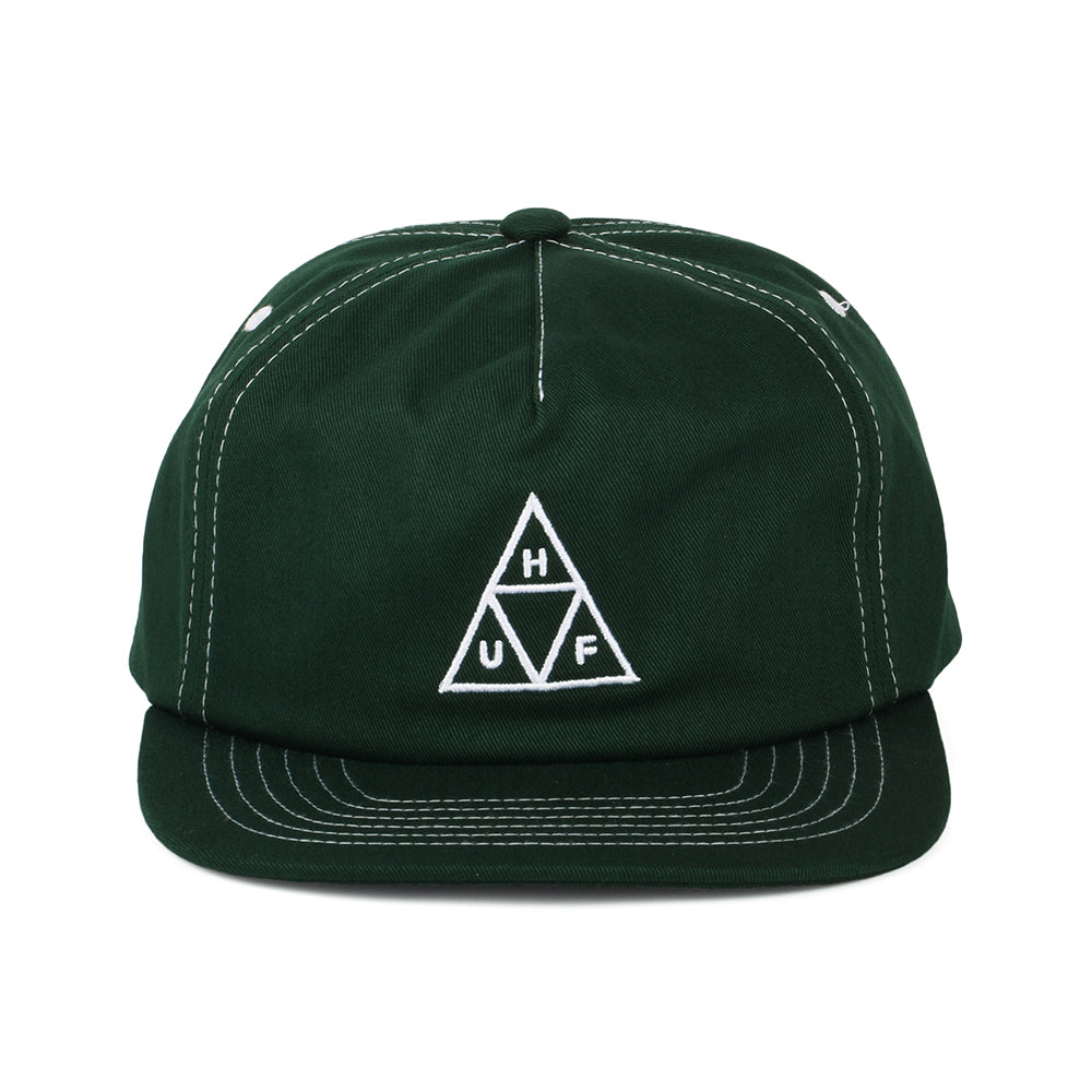 HUF Triple Triangle Unstrukturierte Snapback Cap - Kieferngrün-Weiß
