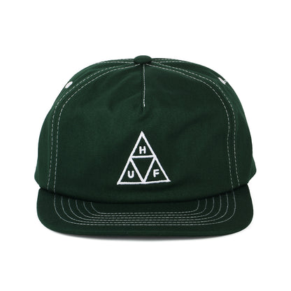 HUF Triple Triangle Unstrukturierte Snapback Cap - Kieferngrün-Weiß
