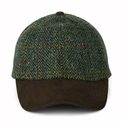 Failsworth HARRIS TWEED Baseball Cap - Olivgrün-Braun
