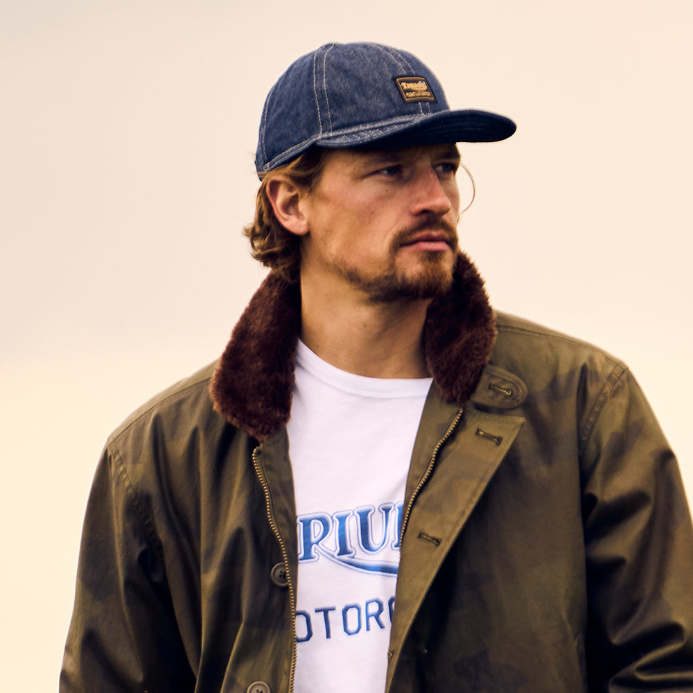 Triumph Motorcycles Oilys Feldmütze II aus Baumwolle - Denim