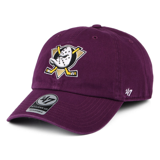 47 Brand Anaheim Ducks Baseball Cap - NHL Clean Up - Burgunderrot
