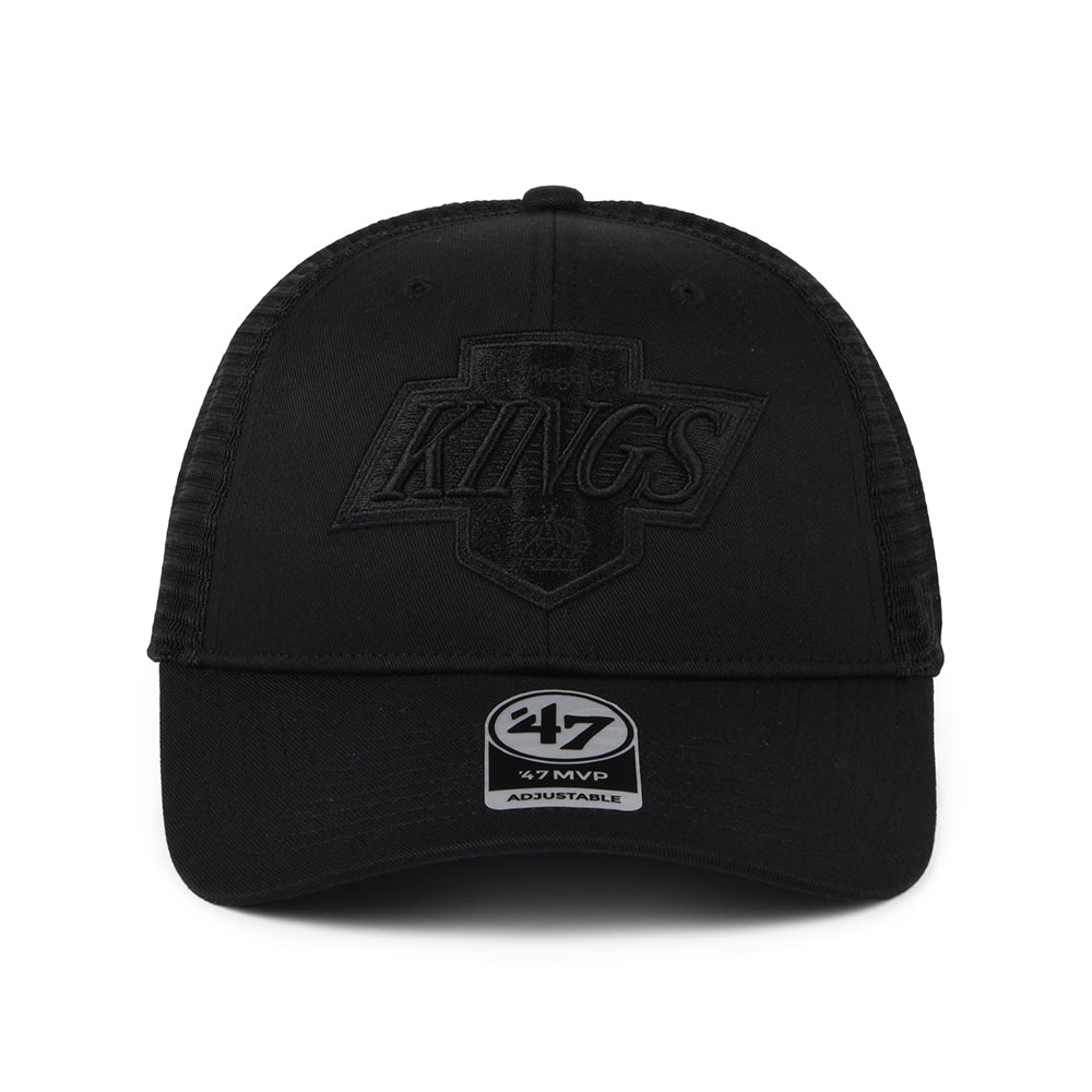 47 Brand L.A. Kings Trucker Cap - NHL Vintage Branson MVP - Schwarz auf Schwarz