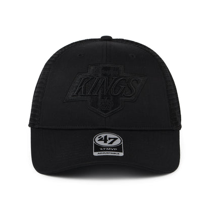 47 Brand L.A. Kings Trucker Cap - NHL Vintage Branson MVP - Schwarz auf Schwarz