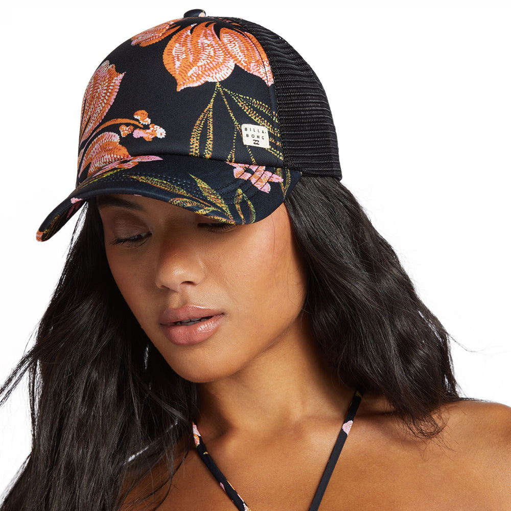 Billabong Heritage Mashup Trucker Cap Floral - Schwarz-Multi