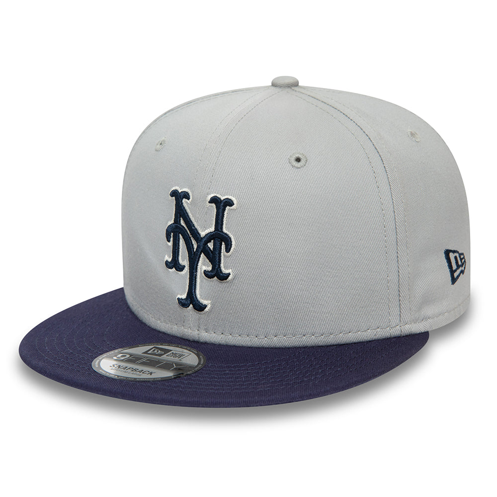 New Era 9FIFTY New York Mets Snapback Cap - MLB Patch - Grau-Marineblau