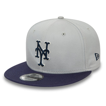 New Era 9FIFTY New York Mets Snapback Cap - MLB Patch - Grau-Marineblau